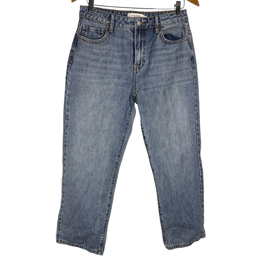 Hidden Jeans Los Angeles High Rise‎ Dad Straight Leg Blue Denim Womens 26